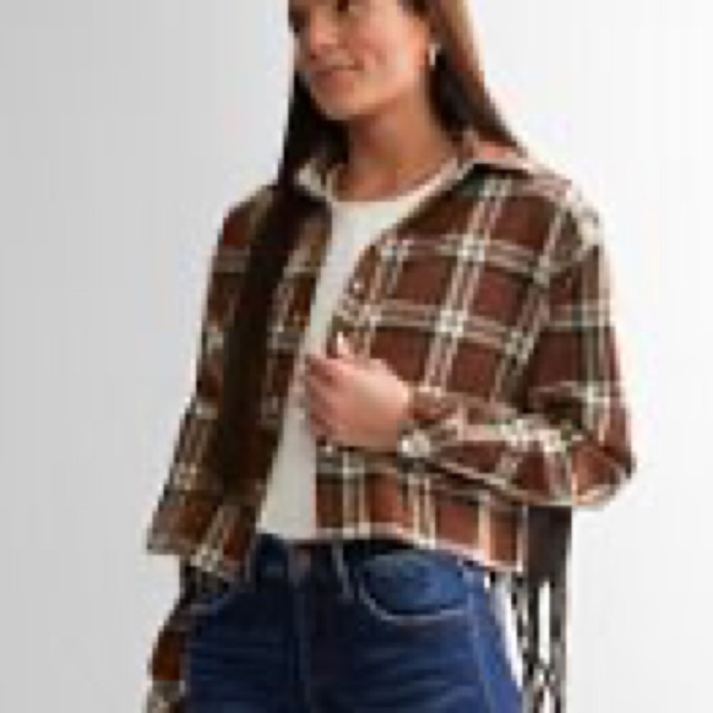 Buckle Brown Plaid Button Down Shirt - Picture 2 of 6